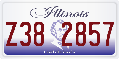 IL license plate Z382857