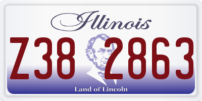 IL license plate Z382863