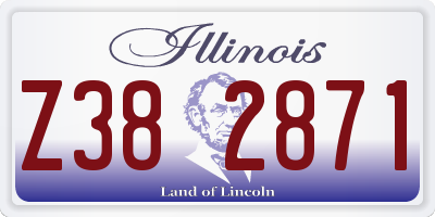 IL license plate Z382871