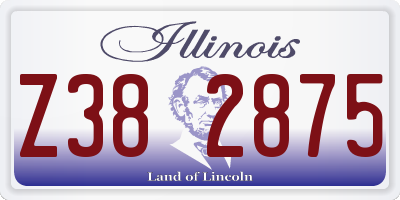 IL license plate Z382875