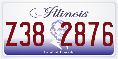 IL license plate Z382876