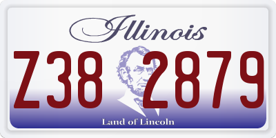 IL license plate Z382879