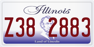 IL license plate Z382883
