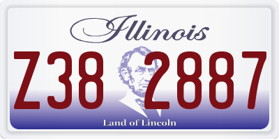 IL license plate Z382887