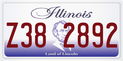 IL license plate Z382892