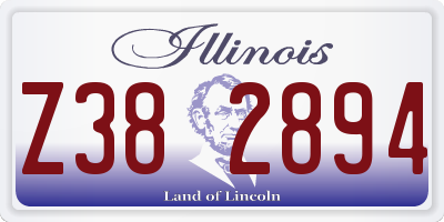 IL license plate Z382894