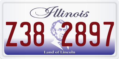 IL license plate Z382897