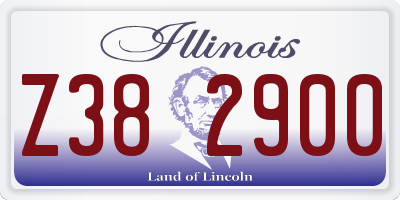 IL license plate Z382900