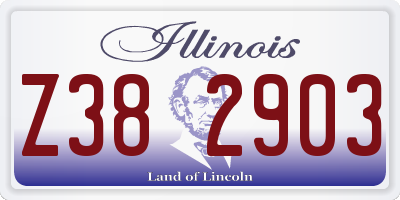 IL license plate Z382903