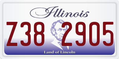 IL license plate Z382905