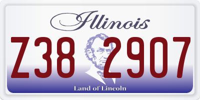 IL license plate Z382907