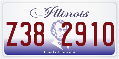 IL license plate Z382910