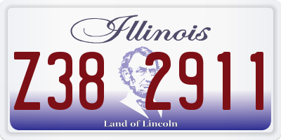 IL license plate Z382911