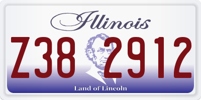 IL license plate Z382912