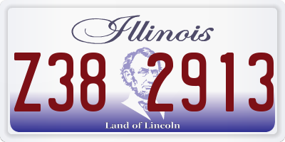 IL license plate Z382913