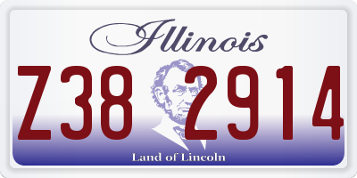 IL license plate Z382914