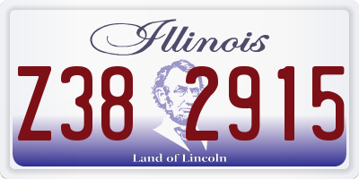 IL license plate Z382915