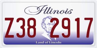 IL license plate Z382917