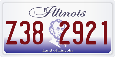 IL license plate Z382921