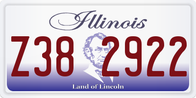 IL license plate Z382922
