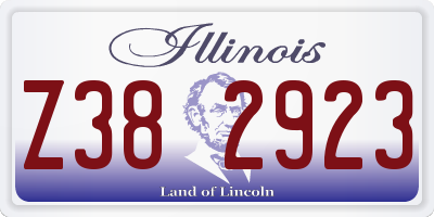IL license plate Z382923