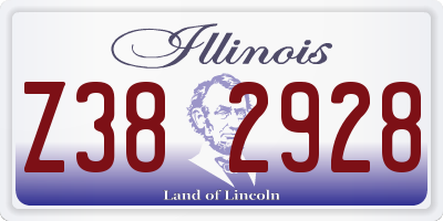 IL license plate Z382928