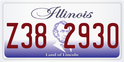 IL license plate Z382930