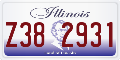 IL license plate Z382931