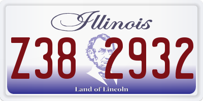 IL license plate Z382932