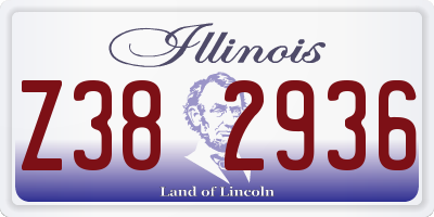 IL license plate Z382936
