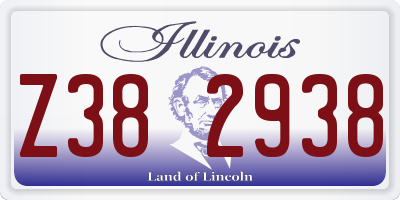 IL license plate Z382938
