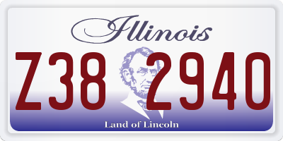 IL license plate Z382940