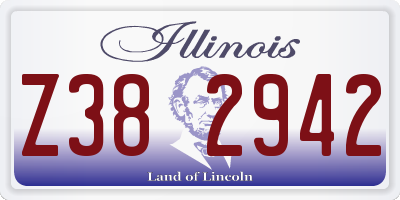 IL license plate Z382942