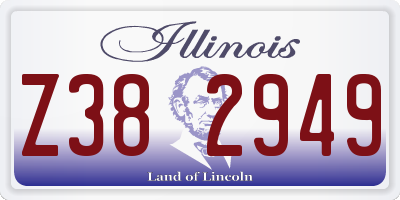 IL license plate Z382949