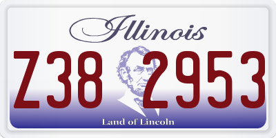 IL license plate Z382953