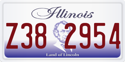 IL license plate Z382954