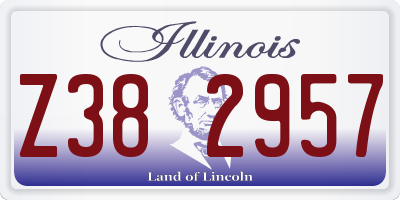 IL license plate Z382957