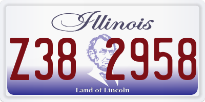 IL license plate Z382958