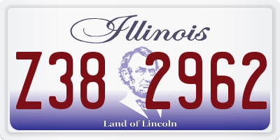 IL license plate Z382962