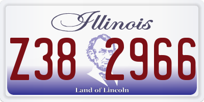 IL license plate Z382966