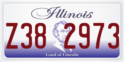IL license plate Z382973
