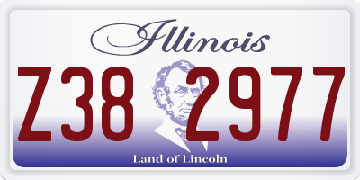 IL license plate Z382977
