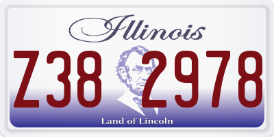 IL license plate Z382978