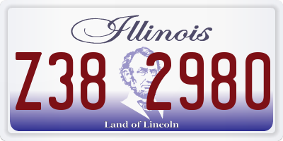 IL license plate Z382980