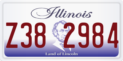 IL license plate Z382984