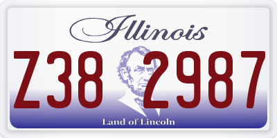 IL license plate Z382987