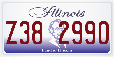 IL license plate Z382990