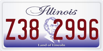 IL license plate Z382996