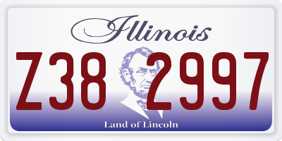 IL license plate Z382997
