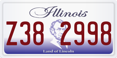 IL license plate Z382998